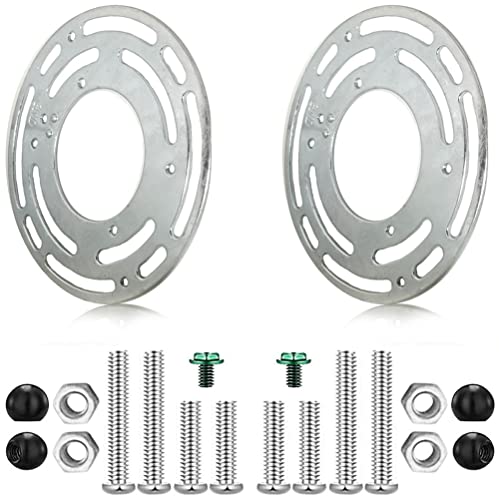 Hyamass 2 Sets Light Fixture Mounting Bracket Light Fixture Crossbar 4 Inch Diameter Universal Light Crossbar Steel Crossbar Bracket with Ground Screw for Wall Light Close to Ceiling Light, Chandelier