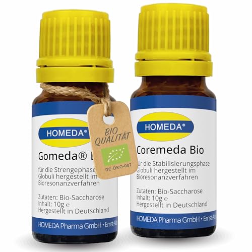 GOMEDA Bio & Coremeda Bio Globuli Set • original HOMEDA GOMEDA seit 2006 • Aktivator-Globuli & Stabilisierungsphase • zertifizierte Bio-Qualität • hormonfrei hergestellt HOMEDA-Verfahren • 2x 10g