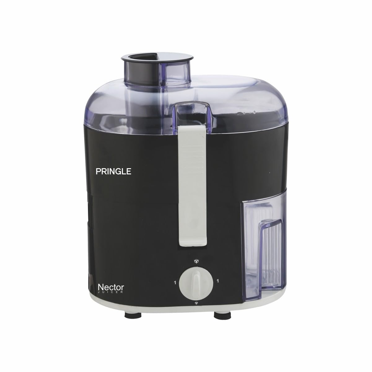 pringle nector electric juicer for all fruits & vegetables made with - 100% pure copper motor isi marked-fully automatic juicer with max juice & min fruit wastage made in india- black
