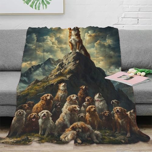 Couverture de voyage St. Bernard en microfibre douce pour lit et canapé - 3