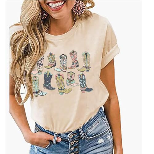 Cowboy Take Me Away T-Shirt for Women Western Cowboy Vintage Graphic Tees Travel Tops Western Aztec Printed T-Shirt4
