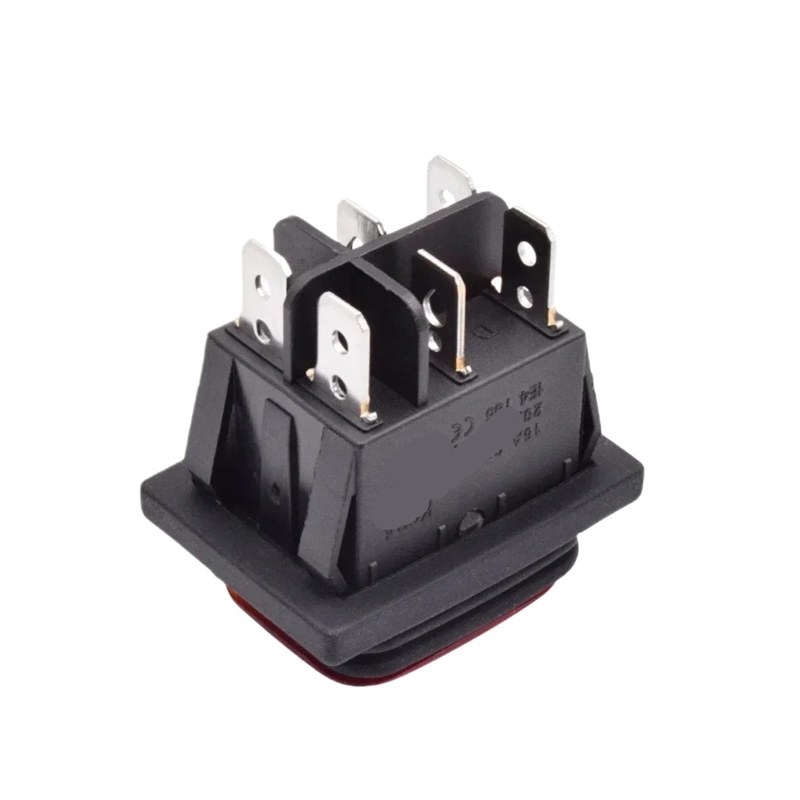 1 Pieza KCD4-203 Interruptor Basculante 30x22 6 Pines De Enganche 16A 250VAC DPDT ON Off ON 12V 220V Botón Luz LED(Black No Light,12V)