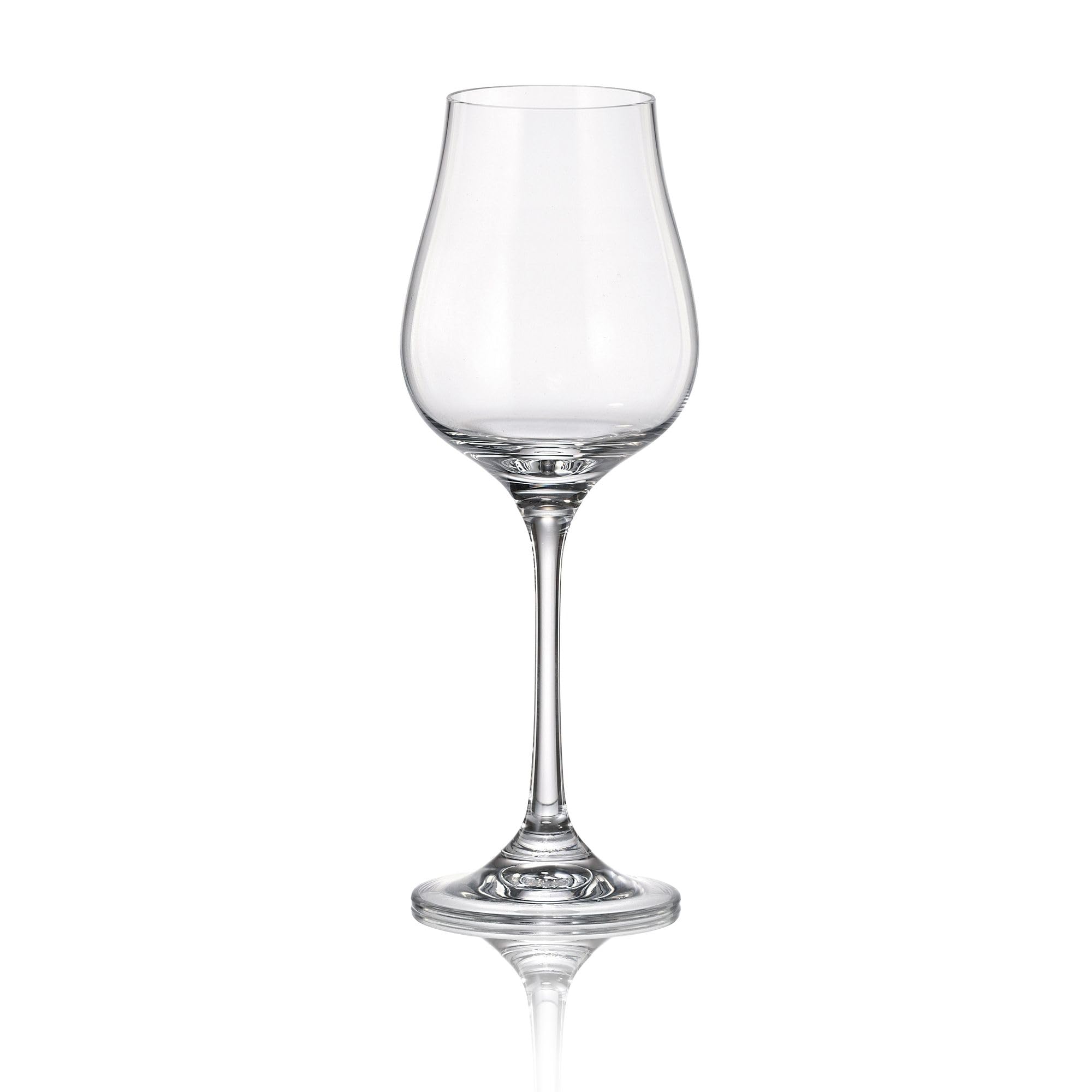 OGO LIVING - Boîte de 6 verres à pied neo 25cl en cristal - Idéal pour la maison - Design moderne - Couples - Réceptions