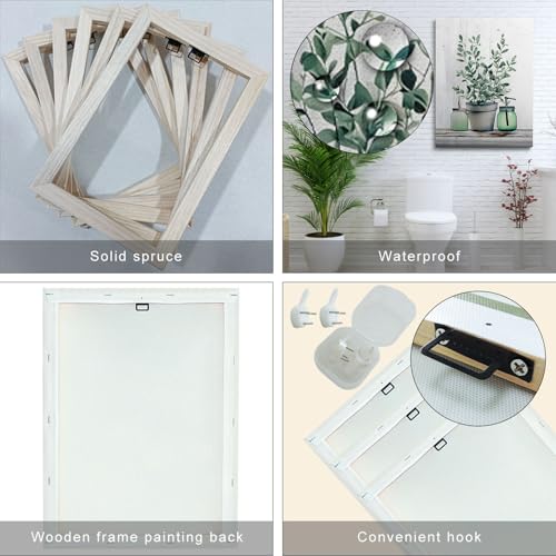 prinfantasy Framed Canvas Wall Art for Living Room Minimalist Botanical 12x16in Plant Wood Flower Green Leaf Artworks Prints Poster for Bathroom Bedroom Set of 3 YH1806 - Cosy Home Interiors prinfantasy Framed Canvas Wall Art for Living Room Minimalist Botanical 12x16in Plant Wood Flower Green Leaf Artworks Prints Poster for Bathroom Bedroom Set of 3 YH1806 - Image 8