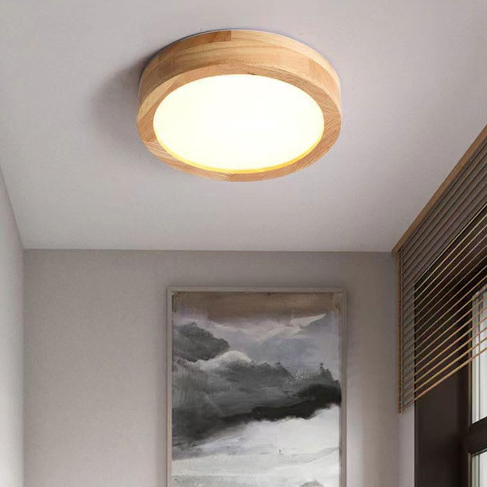 Lampa sufitowa 13 W w stylu japońskim drewniana blisko mnie Energooszczędna lampa wpuszczana LED o zmiennej intensywności dekoracyjna lampa sufitowa nadaje się do przedpokoju łazienkowego