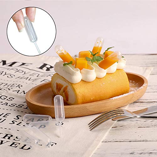 100 Stks Pipet Dropper 4 ml Plastic Mini Transfer Dropping Vloeibare Dessert Squeeze Transparante Pipetten voor Chocolade Cupcakes Aardbeien Parfum Oliën (Hart, Standaard