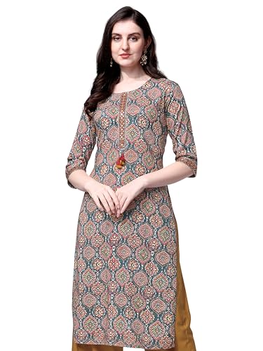 Image of MIRCHI FASHION Women's Straight Fit Paisley Printed And Embellished Kurta Set with Dupatta and Trouser