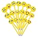 24pz Penne Emoji Penna a Sfera Bambini Divertenti Carine Colorati per Gadget Regalo Compleanno Bomboniere Battesimo Comunione Natale Scuola