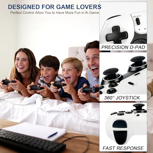 2026 New M15 Retro Gaming Console, Retro Gaming Stick with 40,000+ Classic Game and 23 Game Emulators, Plug & Play 4K HDMI Output Game Console Stick with Dual 2.4G Controllers (128GB) for Christmas gifts - Image 6