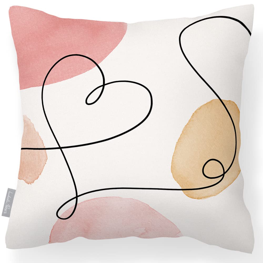 Izabela Peters Heart Outdoor Cushions Waterproof, 43 Cm, Filled Outdoor Cushion, Garden Furniture Cushions, Outdoor Seat Cushions, Garden Chair Cushions