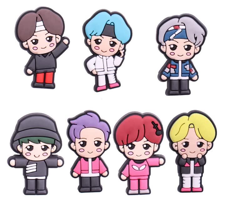 Jos 7 PCS KPOP BTS Shoe Charms for Wristbands - shoe charms make your shoes more interesting fun and unique (B0BHZV1FZ5) Amazon Price History, Amazon Price Tracker