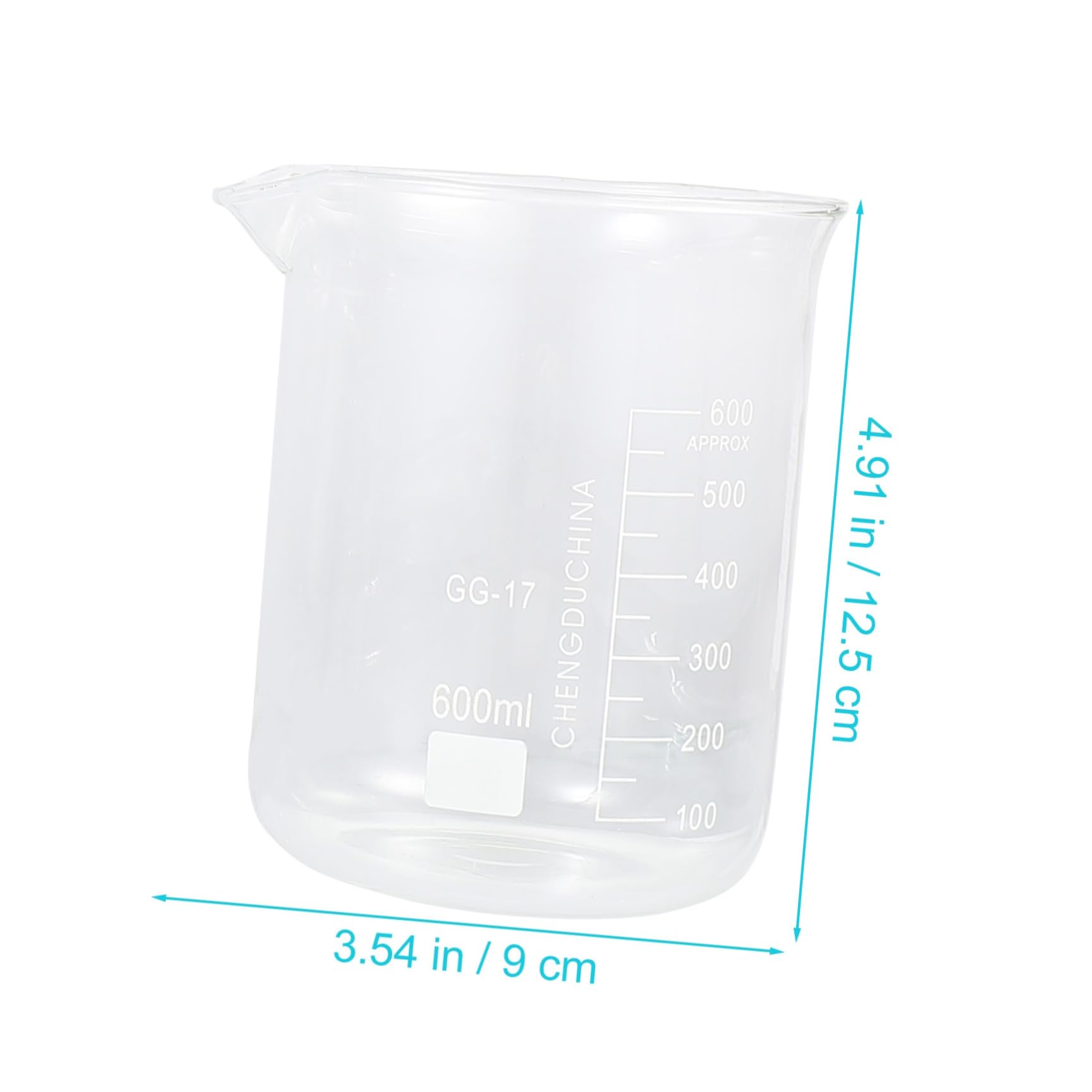 TOPBATHY Vasos Medidores De Alta Resistencia a Temperaturas 5 Piezas Vidrio Transparente Escalas Claras Experimentos Escolares