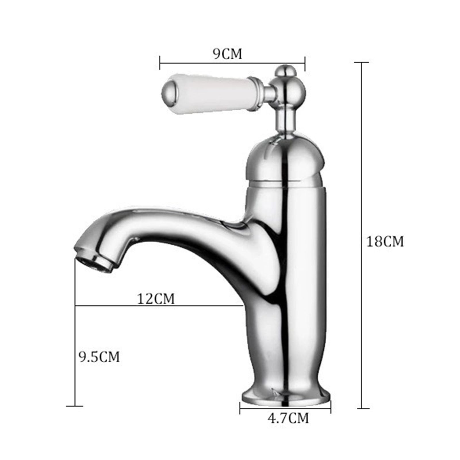 Grifos para Lavabo de baño, Estilo Vintage, de latón, Monomando, Agua fría y Caliente, cromados.