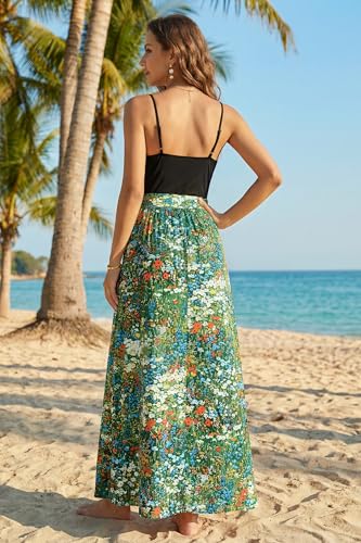 Image of Newshows Women's 2026 Lightweight Summer Wedding Guest Beach Vacation Casual V Neck Split Flowy Maxi Dress