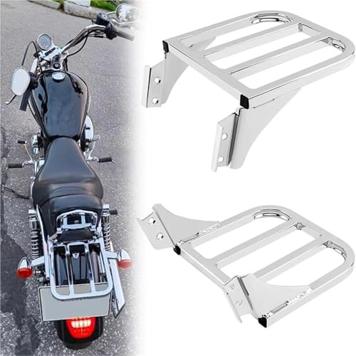 Respaldo sissy bar para Dyna Softail que elimina el dolor de espalda al viajar 5
