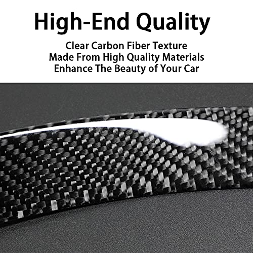 Image of Fender Anti-Scratch Protector Trim,Carbon Fiber Emblem Protector Fender Molding Side Stickers Decals Badge Sports Decoration Lossless Installtion Accessories 4 Packs Black