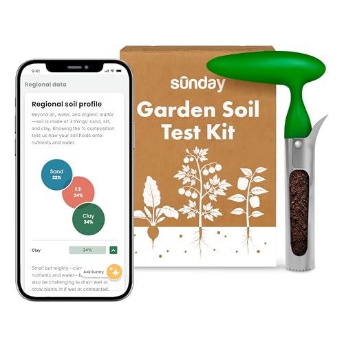 Sunday Garden Soil Test Kit - Helps Tailor Your Garden Care Plan - Tests for Soil’s pH, Macronutrients & Micronutrients - Receive Results in 3-4 Weeks