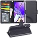 Produktbild Arae Samsung Galaxy A7 2018 Hülle, Handyhülle Samsung Galaxy A7 2018 Tasche Leder Flip Cover Brieftasche Etui Schutzhülle für Samsung Galaxy A7 2018 - Schwarz