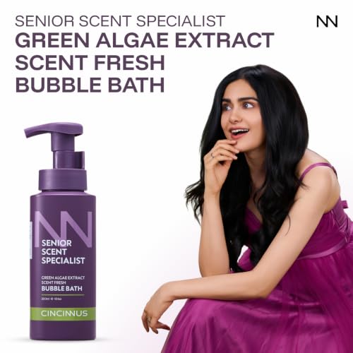 Image of Cincinnus bubble bath | moisturizing bath foam with Green Algae Extract, Glycerin & Lavender, Damascus rose flower Extract | Refreshing | foaming bath soak | 300ml