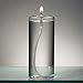 Firefly Dripless 6-Inch Refillable Glass Pillar Candle - Memory, Unity, Prayer and Window Candle - Use Alone or in a Holder or Lantern