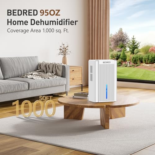 image for BEDRED Dehumidifier, 95OZ Dehumidifier for Home 1000 Sq.Ft - Quiet wit