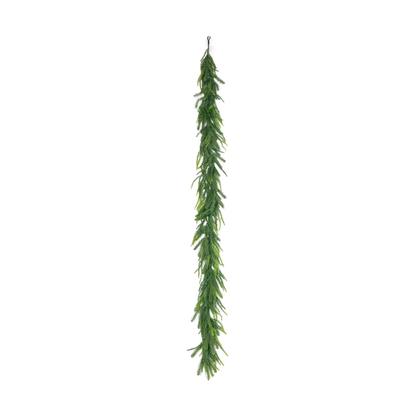Guirlande de verdure de Noël en pin véritable imitation haut de gamme