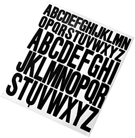 8 Sheets Vinyl Sticky Letters Capital Letter Stickers Self Adhesive Alphabet Letters Stick On Letters Scrapbook Waterproof Lettering for Crafts Mailbox Signs Address Window Door Cars (Black & White)