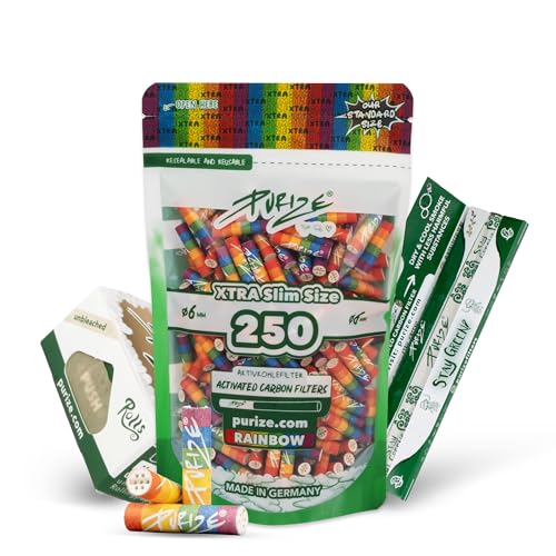 Filtres charbon actif PURIZE XTRA Slim Arc-en-ciel, l'accessoire coloré idéal pour vos soirées