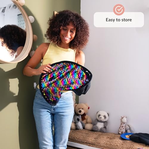 Paillettenstoff-Sinneswand | Must-Haves für den Sinnesraum | Paillettenwand | Sinneswand für das Klassenzimmer | Wende-Paillettenstoff | ODOXIA Sequins wall (Triangle)