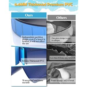 97×16 Large Foldable Dog Pool Kiddie Pool Thickened Collapsible Pet Bathing Tub for Large Dogs Portable Outdoor Swimming Pool for Pets and Dogs