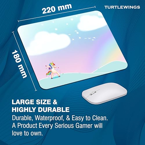 Image of TURTLEWINGS | Mousepad | Smiley - 22x18 cm, 3mm Thick | Abstract Design Non-Slip Rubber Base | Office, Study & Gaming Use | Premium Smooth Surface 11 15