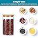 Ellenge Glass Food Storage Jars Containers, High Borosilicate Glass Cookies Jars with Airtight Bamboo Lid Set of 3, Kitchen Canisters for Coffee, Flour, Sugar, Candy, Cookie-750ML/25.36Fl.oz