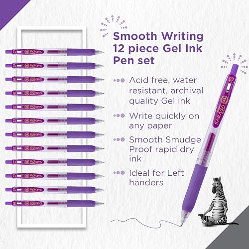 Zebra Sarasa Clip Bolígrafo Gel 0.7 mm Violeta miniatura 3