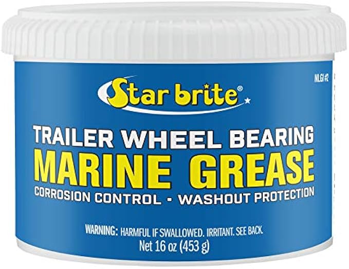 STAR BRITE Trailer Wheel Bearing Marine Grease - NLGI #2 - Protect from Washout, Rust, Corrosion & Wear on Wheel Bearings, Winches, Pumps, Boat Hatches & More