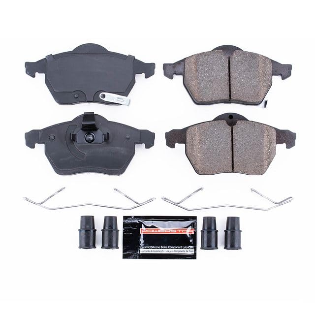 Image of PowerStop Front Brake Pads for Saab 9-3 1999-03 |9-5 1999-05 |Saturn L100 2001-02 |L200 2001-03 |L300 2001-05 |Saturn LS 2000 - Z23 Carbon-Fiber Ceramic Brake Pads with Installation Hardware, Z23-819