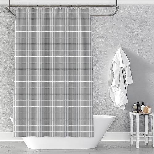 Rideau de douche imperméable anti-moisissure grand format gris - 2