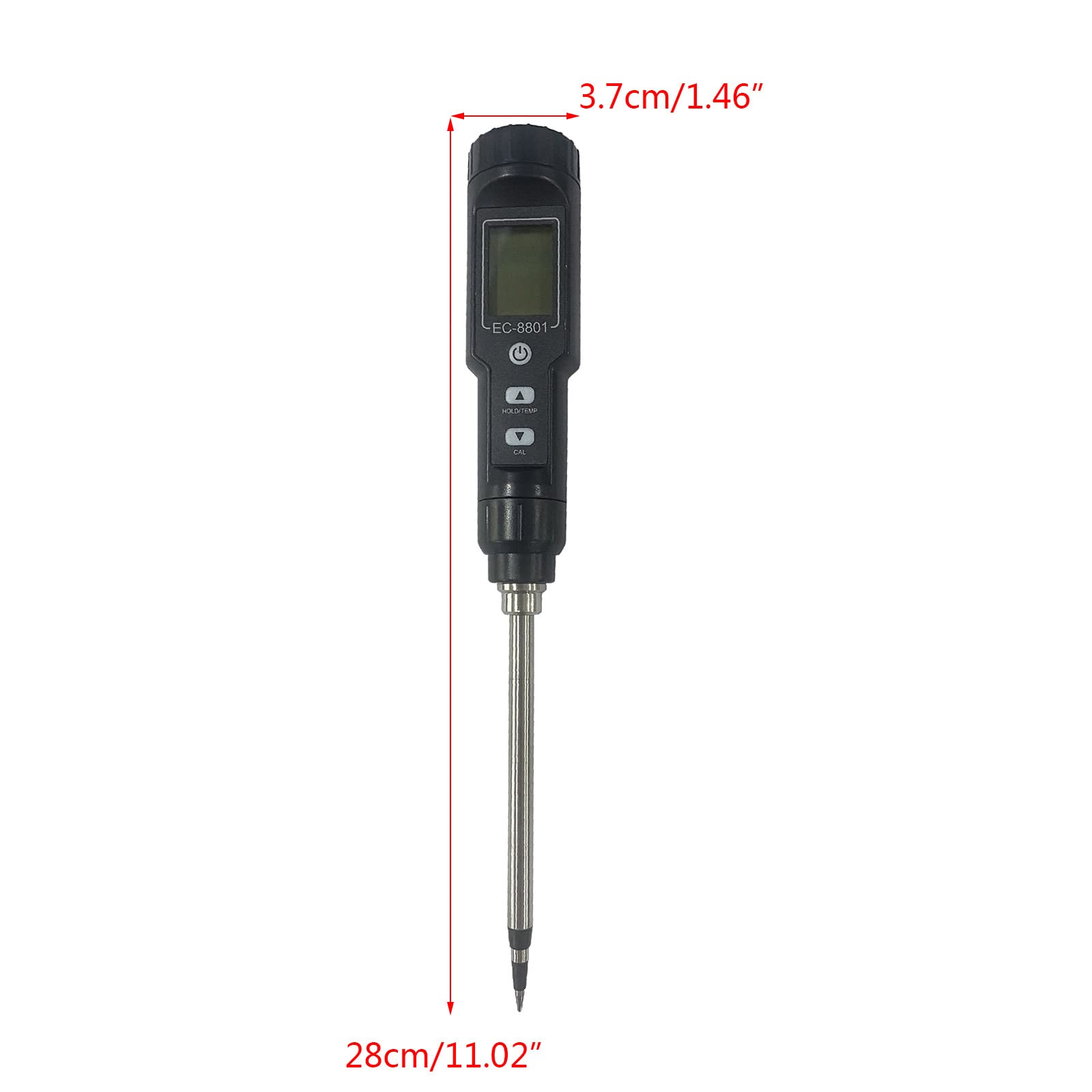 Hygromètre à longue sonde pour salinité du sol profond EC testeur professionnel hygromètre pour grand pot jardinage agricole thermomètre sans fil humidité intérieure et sol