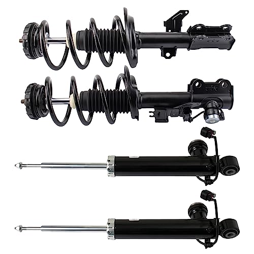 Image of TRQ Front and Rear Complete Strut Assembly & Shock Absorber Kit Complete Strut & Coil Spring Assembly Compatible with 2010-2016 Cadillac SRX 2011 Saab 9-4X