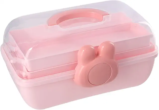 Boîte de rangement multifonction 3 couches pour couture et artisanat