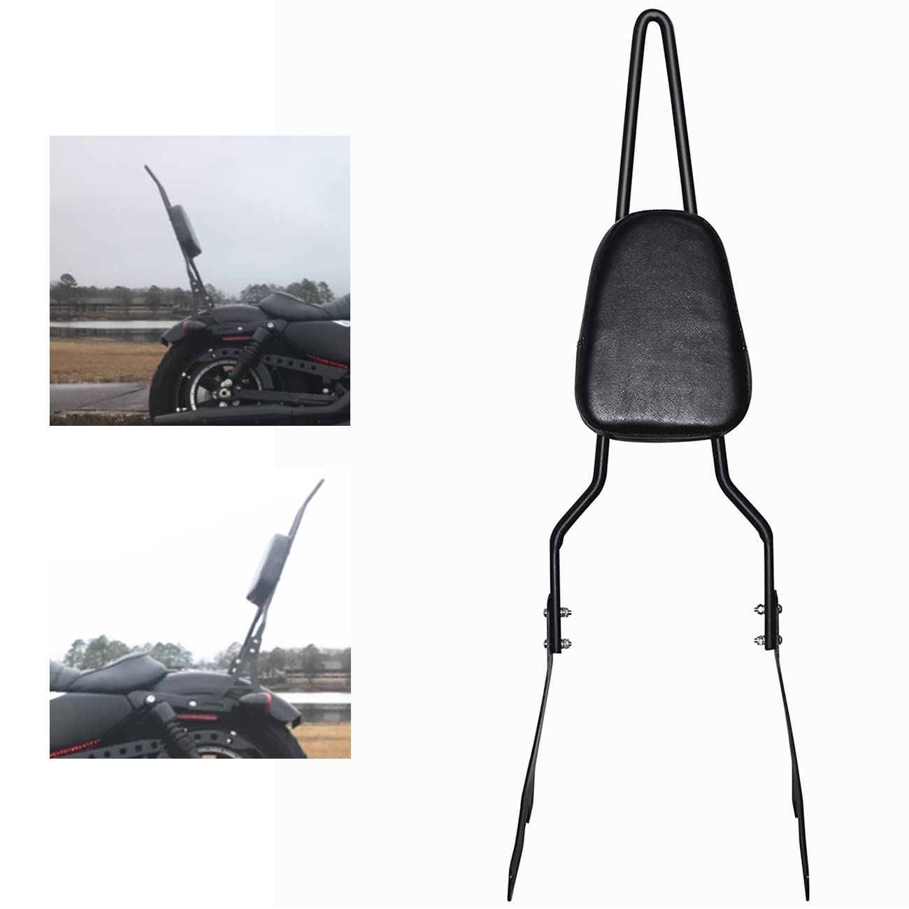 バイク用黒クッションシーシーバー・バックレスト Amazon | オートバイ バックレスト クッションパッド ラウンド