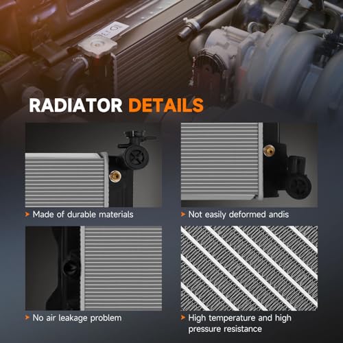 Image of OCPTY 13106 Aluminum Radiator Compatible with 2009-2017 for Toyota Corolla
