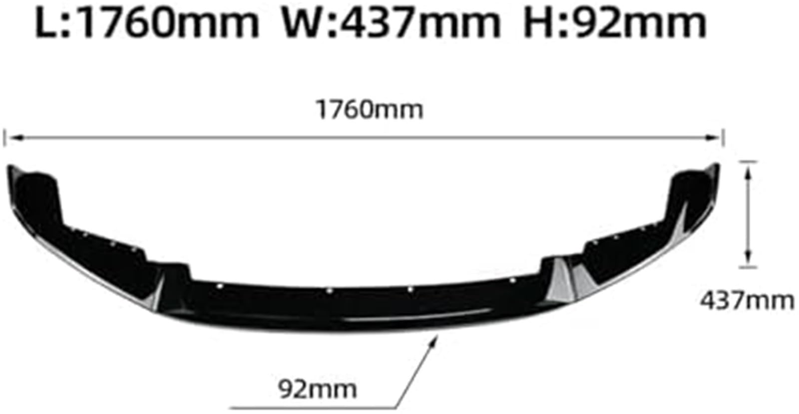 Splitter CS Style Car Front Bumper Spoiler Lip Splitter Trim