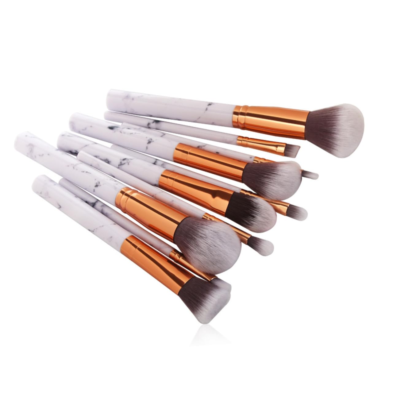 Healeved 30piezas Brochas De Maquillaje De Mármol De Pinceles Para Base Rubor y Sombra De Ojos Uso Profesional y Personal y Ligero