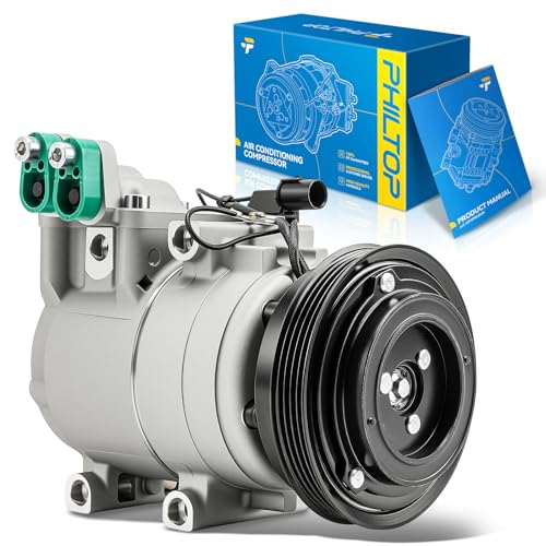 Image of PHILTOP 77347 Air Conditioner AC Compressor with Clutch for Hyundai Elantra 2001-2006,Tiburon 2003-2008 2.0L
