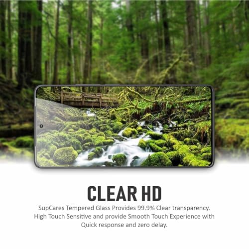 Image of SupCares Tempered Glass for Redmi Note 13, Redmi Note 13 Pro and Poco X6 Neo (6.67 Inch) With Installation Kit | 9H Edge to Edge Screen Protector | Black