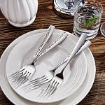 Premium Louis Hammered 20/45/65-Piece Silverware Set (45) - Image 4