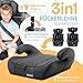 KIDIZ® Autokindersitz Kinderautositz Gruppe 1+2+3 9-36 kg 5-Punkt-Sicherheitsgurt, Autositz, Kindersitz, Einstellbare Kopfstütze (Anthrazit, Kinderautositz)