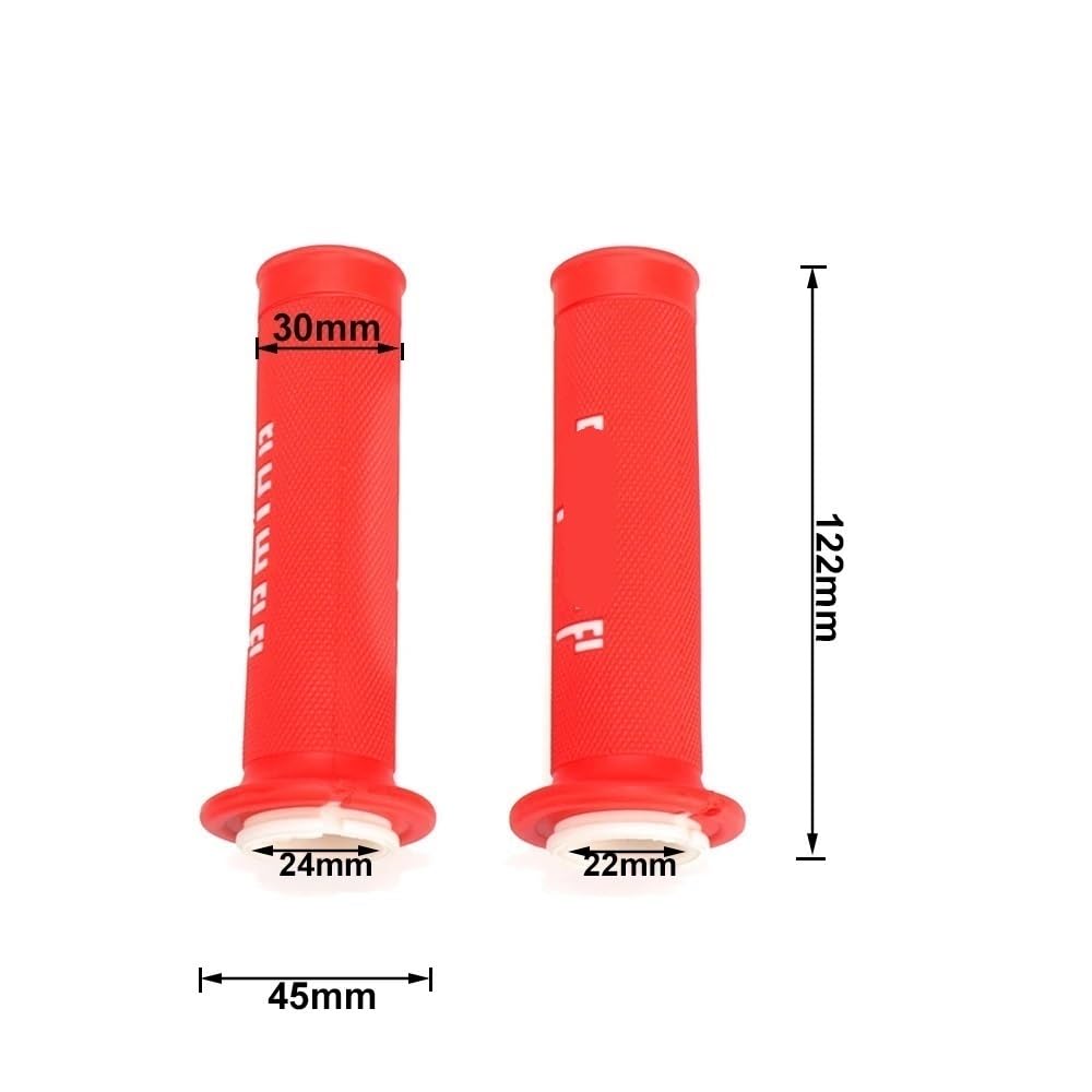Puños Manillar Manillar de 7/8" (22 mm) para Motocicleta, Moto Cross, Pit Bike, Acelerador Doble línea, Compatible con ATV y Motocross, empuñadura Goma