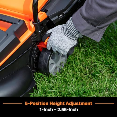 Image of LawnMaster 20VMWGT 24V Max 13-inch Lawn Mower and Grass Trimmer 10-inch Combo with 2x4.0Ah Batteries and Charger