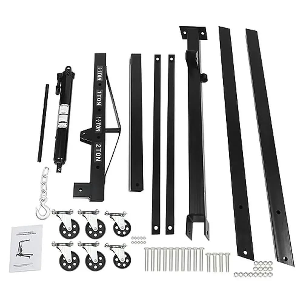 SDdPulse Herramienta de elevación plegable de 2 toneladas, de acero al carbono, hidráulica, para taller, grúa, recogedor de cerezas, grúa, elevación de 4400 libras, polipastos eléctricos
